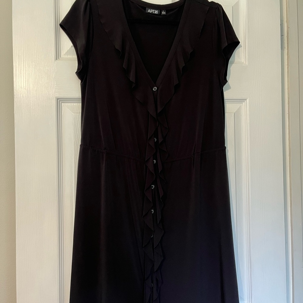 Apt. 9 Black V-Neck Midi Sundress